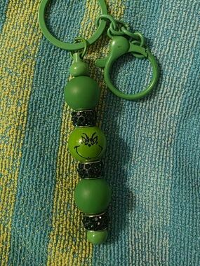 Dark Green Grinch Keychain